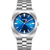 BUREI Orologio da Uomo in Acciaio Inox, Analogico, Impermeabile, con Data, Classico, Affari, al Quarzo, Oro Blu, Bracciale