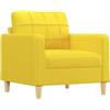 vidaXL Poltrona Giallo Chiaro 60 cm in Tessuto