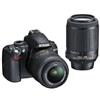 Nikon Reflex D3000 - Nero + Nikon AF-S DX Nikkor 18-55mm f/3.5-5.6G VR + Nikon AF-S DX Nikkor 55-200mm f/4-5.6G IF-ED VR f/3.5-5.6 + f/4-5.6 - refurbished