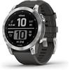 Garmin fēnix 7, Smartwatch, 47mm, Display 1,3, Touchscreen, +30 Sport, GNSS multi-band, Cardio, SpO2, Mappe, Musica, Garmin Pay, Autonomia 18 giorni (Silver & Graphite)