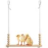 Generico Altalene Per Galline Per Pollai, Posatoio In Legno Naturale, Percorso Trespolo Sicuro Stabile Interattivo per Arrampicarsi Riposare Galline Gallo Fattoria Cortile