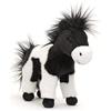 Uni-Toys - Cavallo bianco e nero, in piedi - 23 cm (altezza) - cavallo peluche - peluche peluche