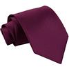 DQT Uomo Cravatta Raso Solido Di Colore Classico Nuziale Fashion Business 30+ Colori