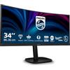 PHILIPS Monitor 34B2U3600C 34 pollici Curvo 3440x1440, UW-QHD, 120Hz, VA Panel, 4ms GtG, USB Hub Speakers, Height Adjustment, (HDMI1x 2.0 DP 1x 1.2) Nero