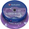 Verbatim 43757 DVD+R Double Layer 8x Matt Silver, 8.5GB, 240min., Vergini, Confezione da 25