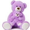 MorisMos Orso Peluche Gigante 100 cm MorisMos XXL Marrone Chiaro con Orsetto Bambino