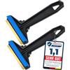 L & P Car Design Raschietto ghiaccio Auto - facile, rapido & efficiente [ 2 pezzi ] - Raschiaghiaccio Auto lama in Ottone - Spatola per Ghiaccio Auto - Gratta ghiaccio - Murska di Finlandia - L&P A054-2 Nero Blu