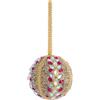Bizzotto Sfera di Natale Sidony Oro Rosso D 10 cm - Decorazione per Albero