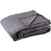 Bizzotto Plaid Penelope Grigio 130x160 cm Regalo Natalizio Coperta Morbida per Divano e Letto