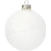Bizzotto Sfera di Natale in Vetro Bianco Lucido D 10 cm