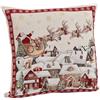 Bizzotto Federa Cuscino Babbo Natale Lapland 45 x 45 Cm Bianco