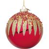 Bizzotto Sfera di Natale Firework D 100 Mm Vetro Rosso