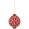 Bizzotto Sfera di Natale Crystal D 100 Mm con Perle Rosso