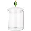 Bizzotto Vaso Biscotti di Natale Astrea con Pino H 16 Cm D 10 Cm Vetro Trasparente