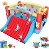 AKEYDIY Castello per bambini più grandi (8-12 anni), 4,1 m x 4,1 m, con grande scivolo, superficie di salto gonfiabile, parete da arrampicata, canestro da basket, materiale rinforzato, per 3-5 bambini