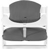 hauck Highchair Pad Select, Grigio Scuro Mussola - Cuscino per Bambini 6 - 36 Mesi - Accessorio Compatibile con Seggiolone Pappa Alpha+, Beta+ e Arketa - Antiscivolo e Imbottitura Soffice