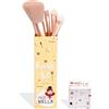 Miss Nella Set di pennelli da trucco per bambini, 4 pennelli rosa per bambini, 2 applicatori per ombretto, pennello per fard, pennello per sfumare, perfetto per le mani piccole