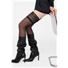 Calzedonia Autoreggenti Velate Con Balza Nero