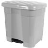 DRW Verlag Contenitore DRW Silbergrauer con 2 scomparti per sacchi da 46 litri, dimensioni 45 x 41 x 47 cm