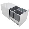ELLETIPI Street 2.0 PA2 inl424333: bidone per rifiuti, con sistema di separazione dei rifiuti, estraibile, in acciaio inossidabile