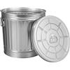 Gardenised Contenitore per rifiuti in acciaio zincato, modello Runder, capacità 2,7 litri, con coperchio sicuro e robusto