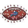 Iconic Puzzles Puzzle iconici, stemma dei Buffalo Bills, puzzle in legno ecologicamente sostenibile al 100%