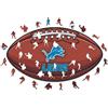 Iconic Puzzles Puzzle iconici, stemma dei Detroit Lions, puzzle in legno ecologico e sostenibile al 100%