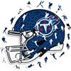 Iconic Puzzles - Casco dei Tennessee Titans, puzzle in legno con licenza ufficiale NFL, 1 pezzo