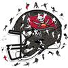 Iconic Puzzles - Casco dei Tampa Bay Buccaneers, puzzle in legno con licenza ufficiale NFL