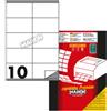 Markin Etichette bianche permanenti Markin Copiatabu A4 - 10 et./ff - 105x57 mm - conf. 100 pzff - X210C580 - F10576