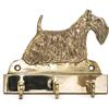 Scottish Terrier, Aberdeen Terrier - portachiavi con cane, supporto in ottone pe