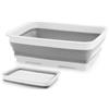 Beldray LA030191GRY vaschetta rettangolare pieghevole per il lavaggio della cucina, vassoio per ripostiglio compatto, roulotte/campeggio, Easy Store, Grigio