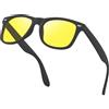 Nlieanuc Occhiali Guida Notturna Polarizzati Occhiali da Sole Lenti Gialle per Uomo Donna Guida Antiriflesso Night Vision Goggles