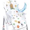 Totsy Baby Cuscino per seggiolone riduttore seduta bambini coprisedile seggiolone | coprisedile per seggioloni Chicco Polly Peg Perego universale imbottito idrorepellente antiscivolo resistente Safari