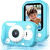 CHAKEYAKE Macchina Fotografica Bambini, 10 m/33FT IP67 Macchina Fotocamera Subacquea con Schermo HD da 2,4", 1080P Fotocamera Digitale, Zoom 10X, Scheda SD, Regalo per Ragazzi e Ragazze 3-12, Blu