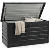 Juskys box di stoccaggio in metallo Limani 380 L - per esterni, impermeabile e chiudibile a chiave - contenitore da giardino per cuscini - antracite