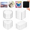 Brizuf Set di 25 magneti fotografici fai da te, in acrilico trasparente | Magneti fai da te con retro adesivo e piastra magnetica, per fai da te, cucina, ufficio, scuola, decorazione da parete