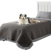 Bedsure Coperta Cane, Coperta per Cani Copertina Cane Impermeabile, Coperta Gatto Divano Pile Singolo (173x208cm, Grigio Scuro)