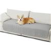 Bedsure Coperta Cane, Coperta per Cani Copertina Cane Impermeabile, Coperta Gatto Divano Pile Singolo (76x178cm, Grigio)