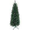 HOMCOM Albero di Natale Artificiale 180 cm 479 Rami Base Pieghevole Verde | Albero di Natale Slim Alto e Stretto