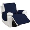 CYCMACO Antiscivolo Copripoltrona Rimovibile Grande 1 Posto, Blu Scuro | Copripoltrona Relax Reclinabile Universale, Antiscivolo Fodera Poltrona Con Tasche Laterali, Antimacchia Antigraffio