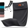 Twinzen Telo Palestra Microfibra 120x50 cm | Asciugatura Rapida · Tasca con Cerniera · Morbido e Compatto Gym Towel Uomo Donna · Grigio scuro
