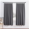 PONY DANCE Tende Oscuranti Termiche per Camera da Letto con Passanti | per Soggiorno Moderne, Blackout, per Interni, per Cameretta Bambini, Blackout, Privacy, 2 Pezzi L 140 x A 175 CM, Grigio