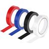 AYBUY 4 Pezzi Nastro Telato Americano, 20 mm x 20 Metri, Nastro telato Rinforzato, Adesivo Americano Impermeabile per tubature per Riparazioni, Imballaggio, Sigillatura(Nero+Rosso+Blu Scuro+Bianco)