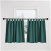 PONY DANCE Tende Oscuranti Termiche da Interno per Camera da Letto | per Soggiorno, con Passanti, Divisorie, per Separa Ambienti, Privacy, Blackout, 2 Pezzi L 140 x A 120 CM, Verde Scuro