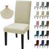 Ystyle Coprisedie con Schienale Elasticizzati 2 Pezzi, Beige Chiaro | Copri Sedie Soggiorno Universali, Fodere Sedie Antigraffio Gatto Resistente, Coprisedia Moderno Lavabile Antimacchia