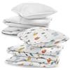 Totsy Baby Lenzuola Bambini Set Completo con Piumino e Cuscino 90x120 cm | Copripiumino 4 pezzi Federa 40x60 cotone cerniera per bimbo bimba neonato certificato Oeko-Tex Culla Motivo safari