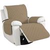 CYCMACO Antiscivolo Copripoltrona Rimovibile 1 Posto, Caffè Chiaro | Copripoltrona Relax Reclinabile Universale, Antiscivolo Fodera Poltrona Con Tasche Laterali, Antimacchia Antigraffio
