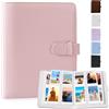 DUNSOO Album fotografico piccolo, 256 tasche Instax Mini Album fotografico Polaroid con Fujifilm Instax Mini Film,Polaroid Zinco, carta fotografica Kodak Zinco, Max adatta Fujifilm 95x63 mm (Rosa)