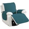 CYCMACO Antiscivolo Copripoltrona Rimovibile 1 Posto, Verde Scuro | Copripoltrona Relax Reclinabile Universale, Antiscivolo Fodera Poltrona Con Tasche Laterali, Antimacchia Antigraffio